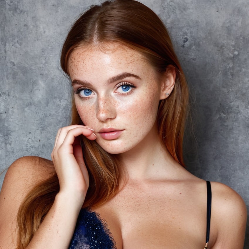 Realistic portrait of a beautiful girl